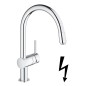 Grohe Minta - Mitigeur d’évier avec manchon de fermeture extractible, chrome 32511000