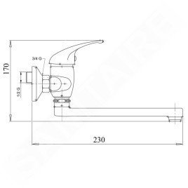 Novaservis Metalia 55 - Mitigeur d'évier 100 mm, chromé 55077,0