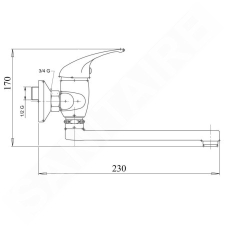 Novaservis Metalia 55 - Mitigeur d'évier 100 mm, chromé 55077,0