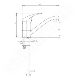 Novaservis Metalia 55 - Robinetterie d’évier sans pression, chrome 55097,0