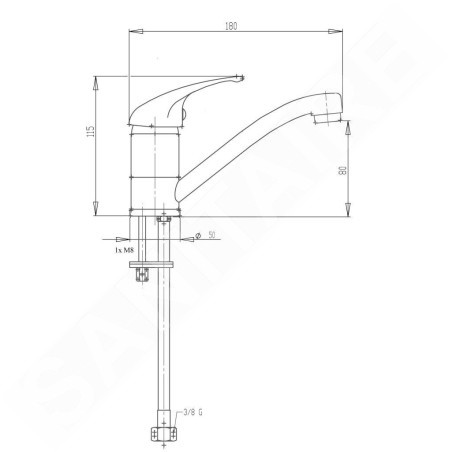 Novaservis Metalia 55 - Robinetterie d’évier sans pression, chrome 55097,0