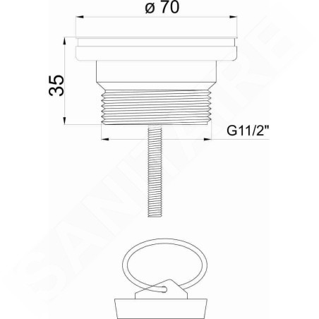 Novaservis Accessoires - Vidange d'évier, plastique 449,P