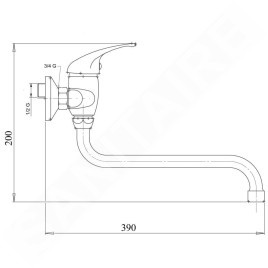 Novaservis Metalia 55 - Mitigeur d'évier 150 mm, levier médical, chrome 55078L,0