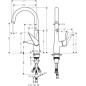 Hansgrohe Talis M51 - Mitigeur d’évier 260 pour chauffe-eau sans pression, chrome 72812000