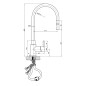 Sapho Duna - Mitigeur d’évier avec douchette extractible, inox DU015