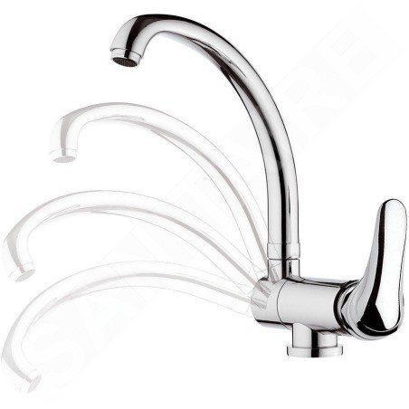 Sapho Saly - Mitigeur d'évier, à basculer sous la fenêtre, chrome SA060