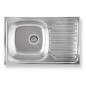 Novaservis Éviers - Évier 490 x 780 mm avec égouttoir et trop-plein, inox DR49/78 Novaservis Éviers - Évier 490 x 780 mm avec égouttoir et trop-plein, inox DR49/78