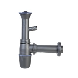 Novaservis Siphons - Siphon pour trou d'évier 49 mm sans trop-plein, plastique NSP45