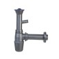 Novaservis Siphons - Siphon pour trou d'évier 49 mm sans trop-plein, plastique NSP45