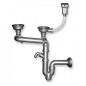 Novaservis Siphons - Siphon pour évier double 89 mm sans trop-plein, plastique NSP620