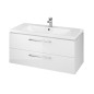 Cersanit Lara - Meuble avec lavabo, 46x99x45 cm, 2 tiroirs, blanc S801-191-DSM Cersanit Lara - Meuble avec lavabo, 46x99x45 cm, 2 tiroirs, blanc S801-191-DSM