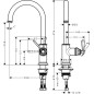 Axor Montreux - Mitigeur d´évier, aspect acier inoxydable 16580800