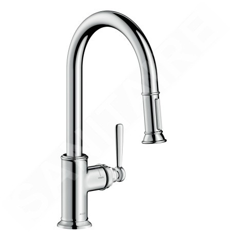 Axor Montreux - Mitigeur d´évier avec douchette extractible, aspect acier inoxydable 16581800