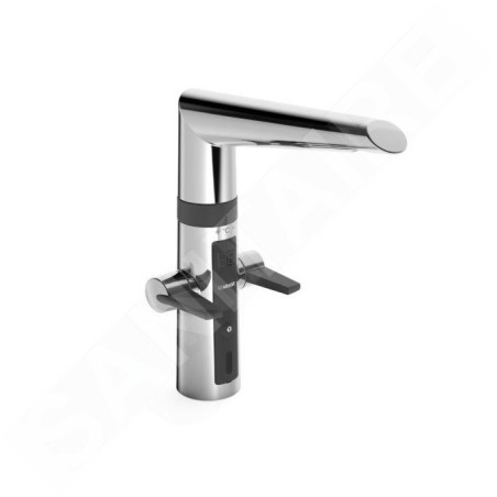 Hansa Fit - Mitigeur électronique d’évier Hybrid, noir/ chrome 65232213