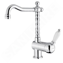 Sapho Kirké - Mitigeur d'évier White, chrome KI14BC