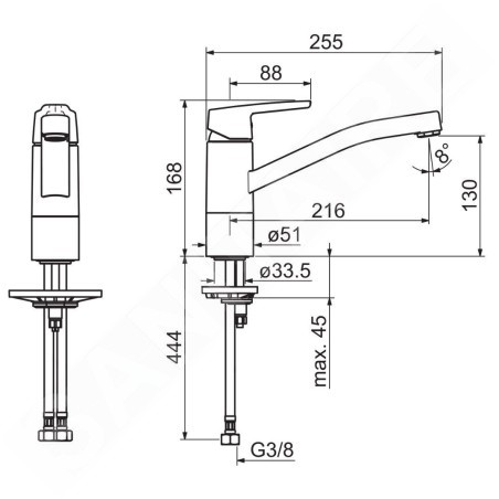 Hansa Polo - Mitigeur d’évier, chrome 5148229300676
