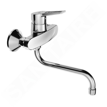 Hansa Twist - Mitigeur d'évier mural, chrome 09692195