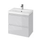 Cersanit Moduo - Meuble avec lavabo, 57x60x38 cm, 2 tiroirs, gris S801-226-DSM Cersanit Moduo - Meuble avec lavabo, 57x60x38 cm, 2 tiroirs, gris S801-226-DSM