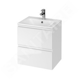 Cersanit Moduo - Meuble avec lavabo, 57x49x40 cm, 2 tiroirs, blanc S801-312-DSM