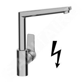Hansa Twist - Mitigeur d’évier, pour chauffe-eau instantané, chrome 09221103