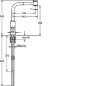 Hansa Ronda - Mitigeur d’évier avec douchette extractible, pour chauffe-eau instantané, chrome 55231103