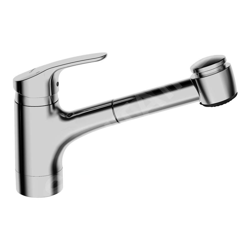 Hansa Mix - Mitigeur d’évier avec douchette extractible, chrome 01382283