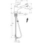 Hansa Mix - Mitigeur d’évier avec douchette extractible, pour chauffe-eau instantané, chrome 01361183