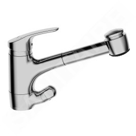 Hansa Mix - Mitigeur d’évier avec douchette extractible, chrome 01392183