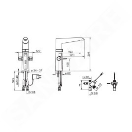 Hansa Fit - Mitigeur d’évier électronique Hybrid, noir/ chrome 65242213