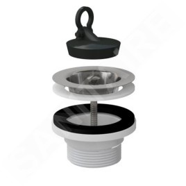 Alcadrain Accessoires - Sortie d'évier 6/4", trop-plein flexi A33