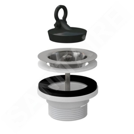 Alcadrain Accessoires - Sortie d'évier 6/4", trop-plein flexi A33