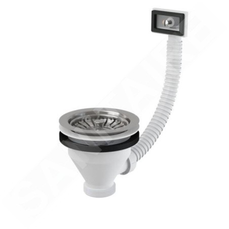 Alcadrain Accessoires - Sortie d'évier 6/4", trop-plein flexi A38