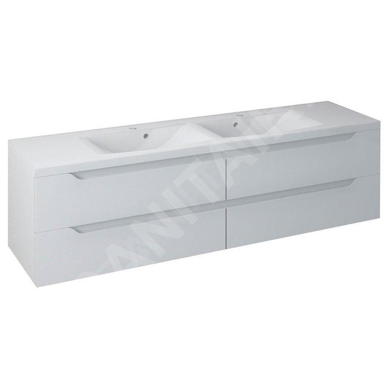 Sapho Wave - Meuble double-lavabo 1800x500x480 mm, blanc WA180-3030 Sapho Wave - Meuble double-lavabo 1800x500x480 mm, blanc WA180-3030