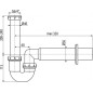 Alcadrain Siphons - Siphon de 50 mm de diamètre avec écrou de trop-plein A80-DN50