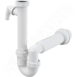 Alcadrain Siphons - Siphon de 50 mm de diamètre avec écrou de trop-plein et raccord A81-DN50