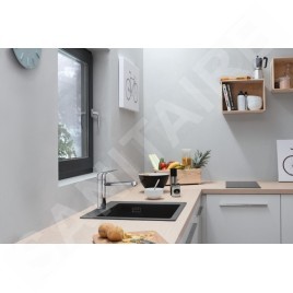 Hansgrohe Focus M42 - Mitigeur d'évier  M423-H120 avec montage sous fenêtre, chrome 71807000