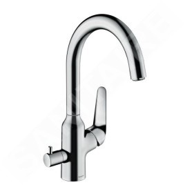 Hansgrohe Focus M42 - Mitigeur d'évier M424-H220 avec vanne d'arrêt, chrome 71803000