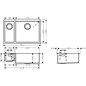 Hansgrohe Éviers - Evier encastré S719-U655, inox 43429800 Hansgrohe Éviers - Evier encastré S719-U655, inox 43429800