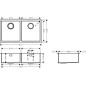 Hansgrohe Éviers - Evier encastré S719-U765, inox 43430800 Hansgrohe Éviers - Evier encastré S719-U765, inox 43430800