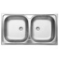 Novaservis Éviers - Évier, 450x800 mm sans trop-plein, inox DR45/80 Novaservis Éviers - Évier, 450x800 mm sans trop-plein, inox DR45/80
