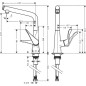 Hansgrohe M71 - Mitigeur d'évier Metris Select, EcoSmart, chrome 14785000
