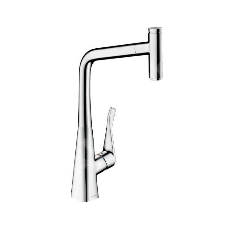 Hansgrohe M71 - Mitigeur d'évier Metris Select, avec bec extractible, EcoSmart, chrome 14786000
