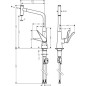 Hansgrohe M71 - Mitigeur d'évier Metris Select, avec bec extractible, EcoSmart, chrome 14786000