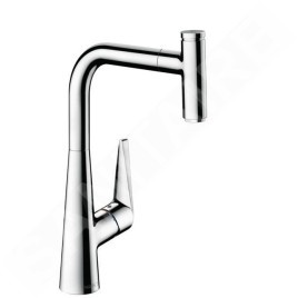 Hansgrohe Talis Select M51 - Mitigeur d'évier Talis Select avec bec extractible, EcoSmart, chrome 72826000