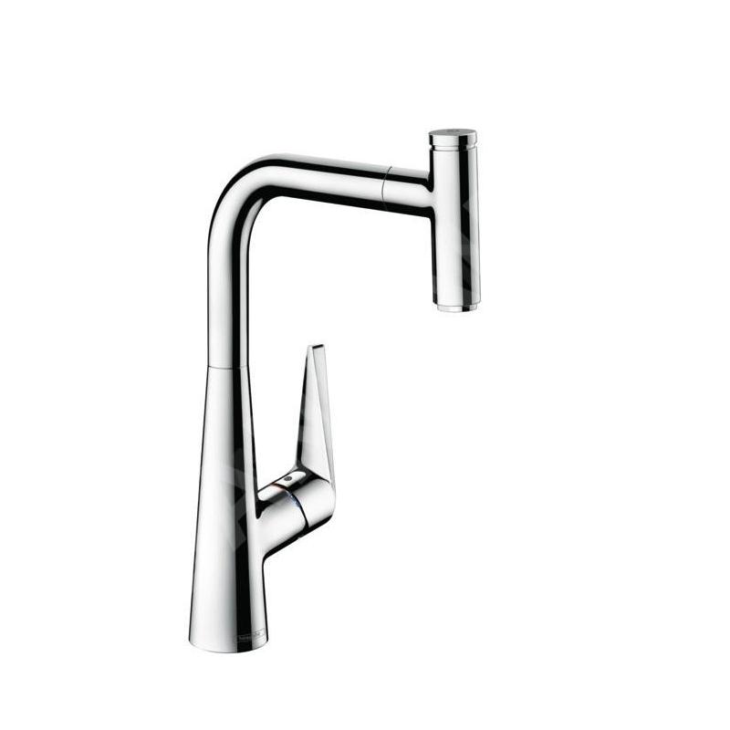 Hansgrohe Talis Select M51 - Mitigeur d'évier Talis Select avec bec extractible, EcoSmart, chrome 72826000