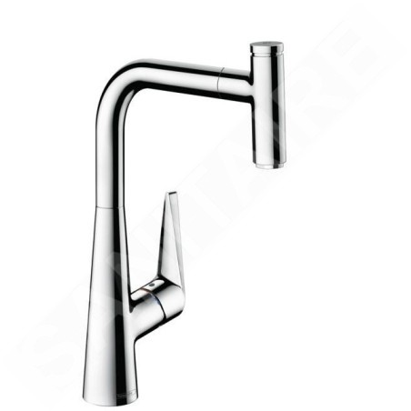 Hansgrohe Talis Select M51 - Mitigeur d'évier Talis Select avec bec extractible, EcoSmart, chrome 72826000