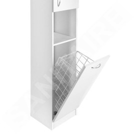 Aqualine Simplex Eco - Armoire avec panier 300x1800x300 mm, blanc mat SIME310