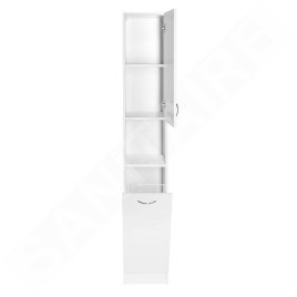Aqualine Simplex Eco - Armoire avec panier 300x1800x300 mm, blanc mat SIME310