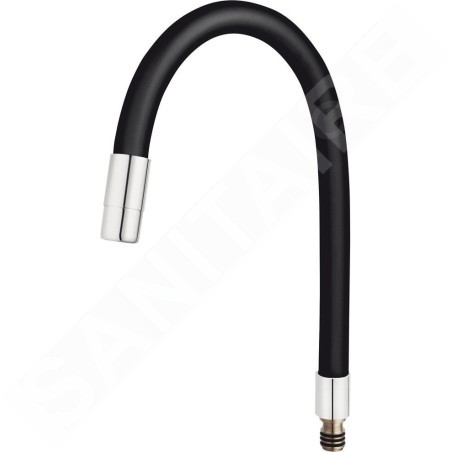 Novaservis Accessoires - Flexible pour mélangeur d'évier, noir/chrome RAM70710,0C