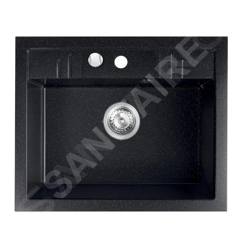 Novaservis Éviers - Evier en granit 580x480 mm, graphite DRGM1/48/58HA Novaservis Éviers - Evier en granit 580x480 mm, graphite DRGM1/48/58HA